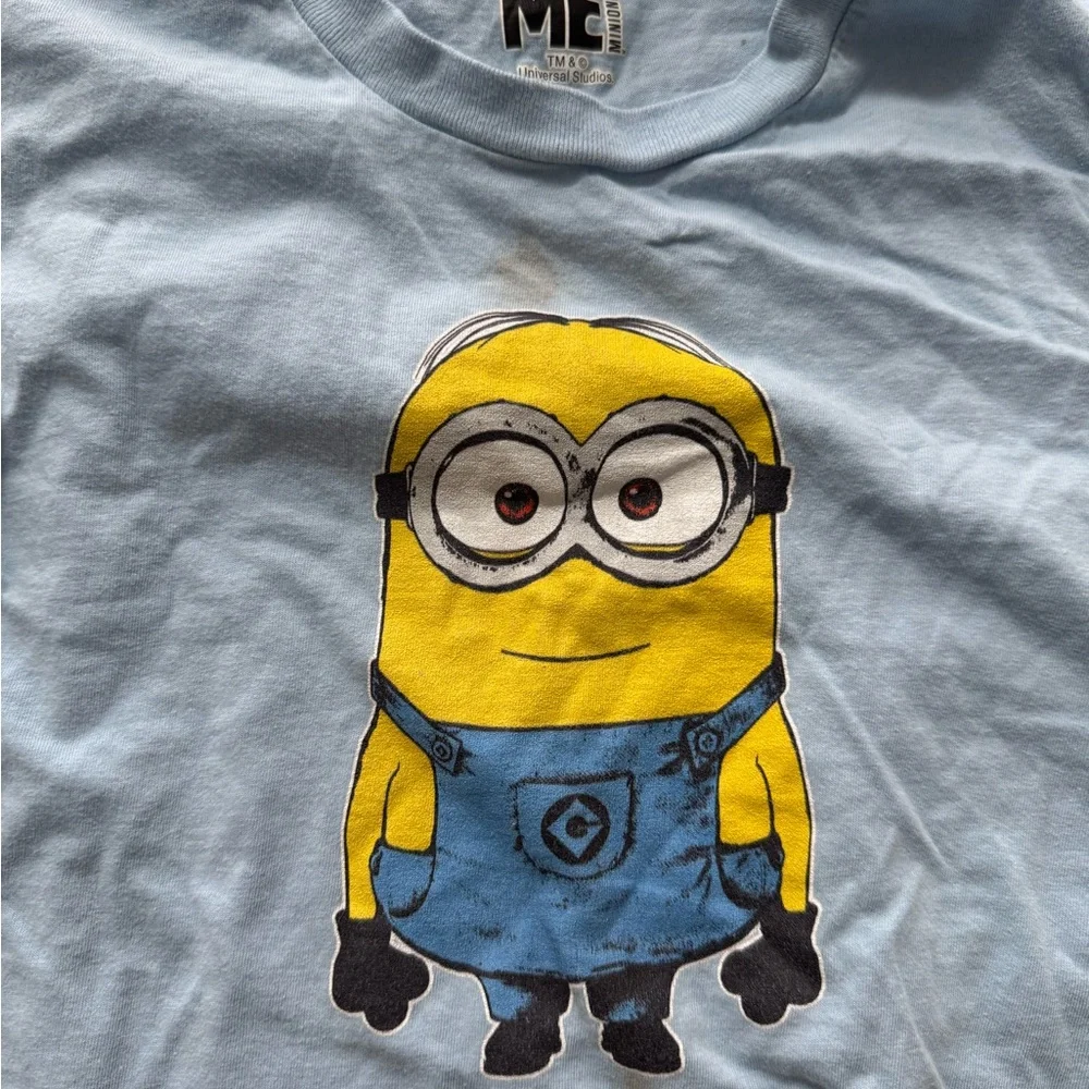 Boys Size 8/Medium Graphic Tee Lot – Bluey, Minions, Dino, Old Navy